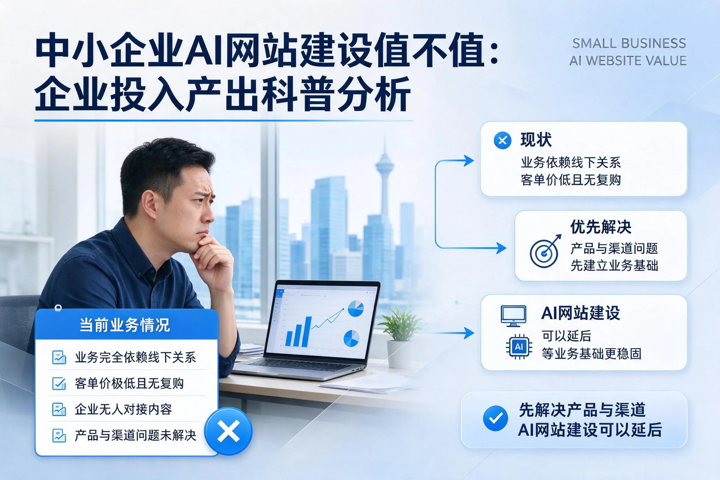 中小企业AI网站建设值不值：安庆企业投入产出科普分析
