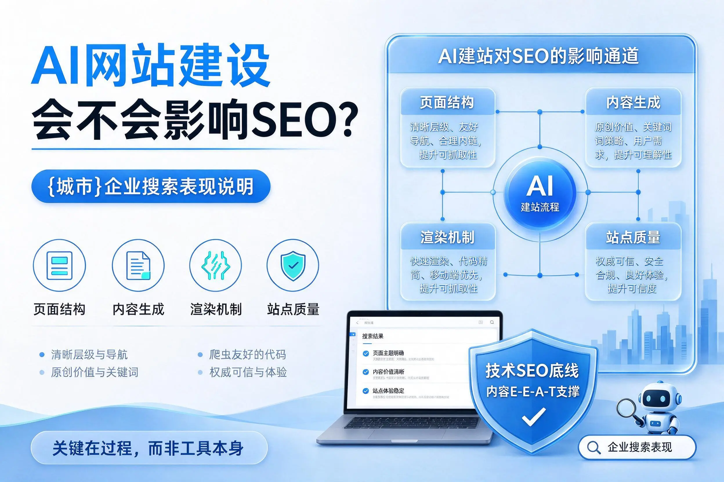 AI网站建设会不会影响SEO？安庆企业搜索表现说明