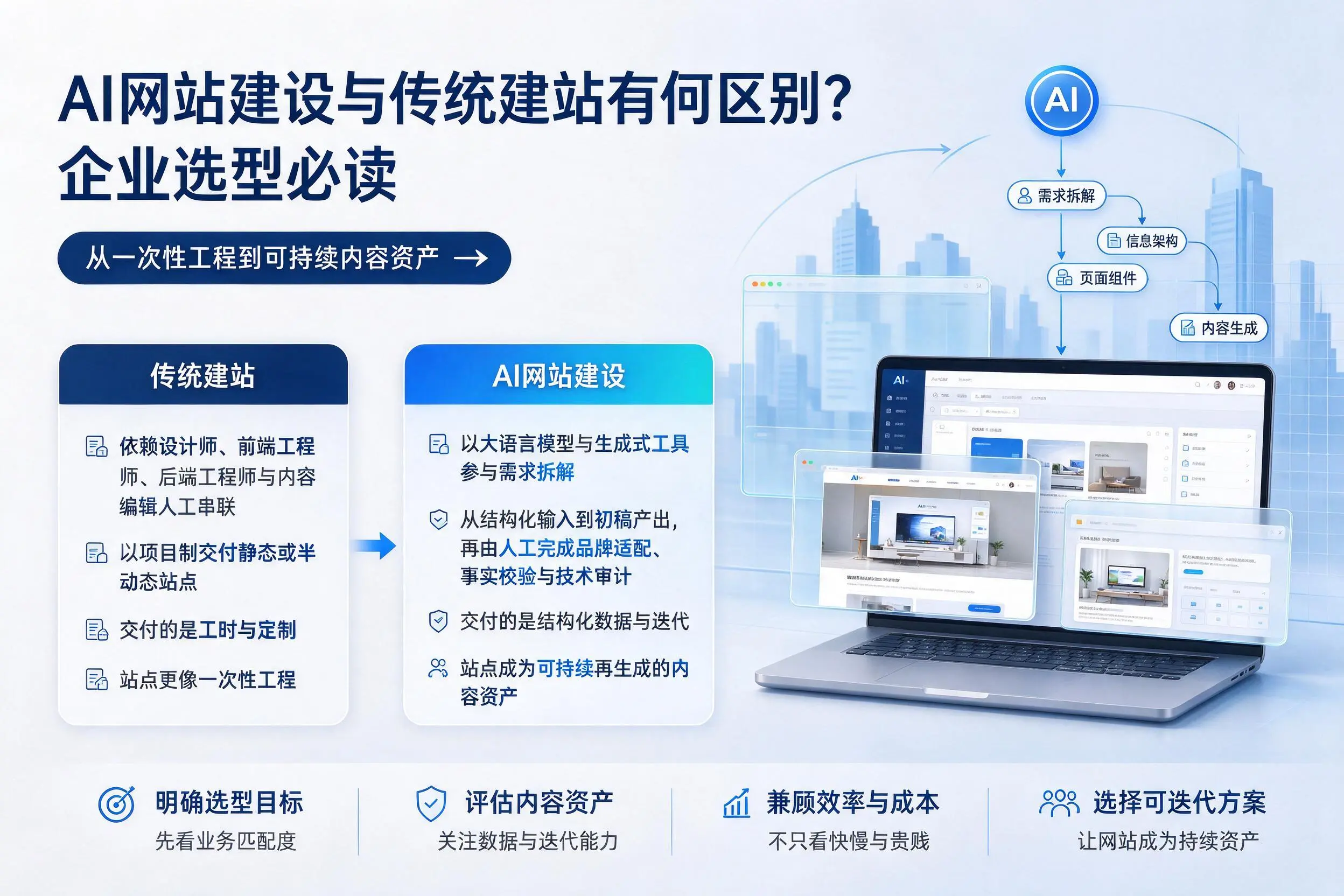 AI网站建设与传统建站有何区别？安庆企业选型必读