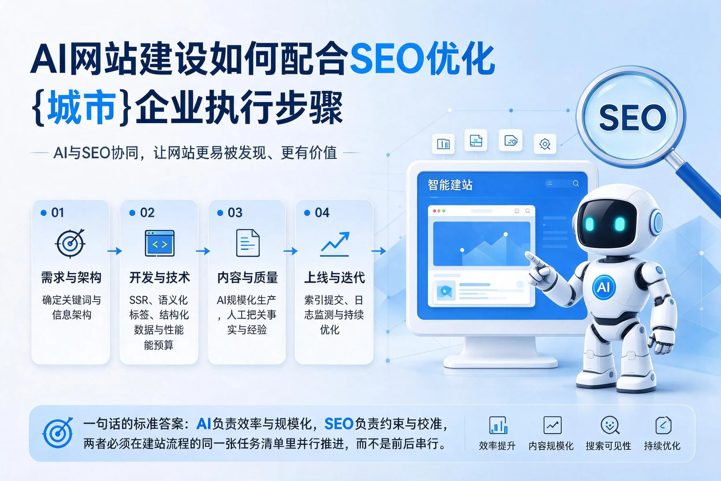 AI网站建设如何配合SEO优化，安庆企业执行步骤