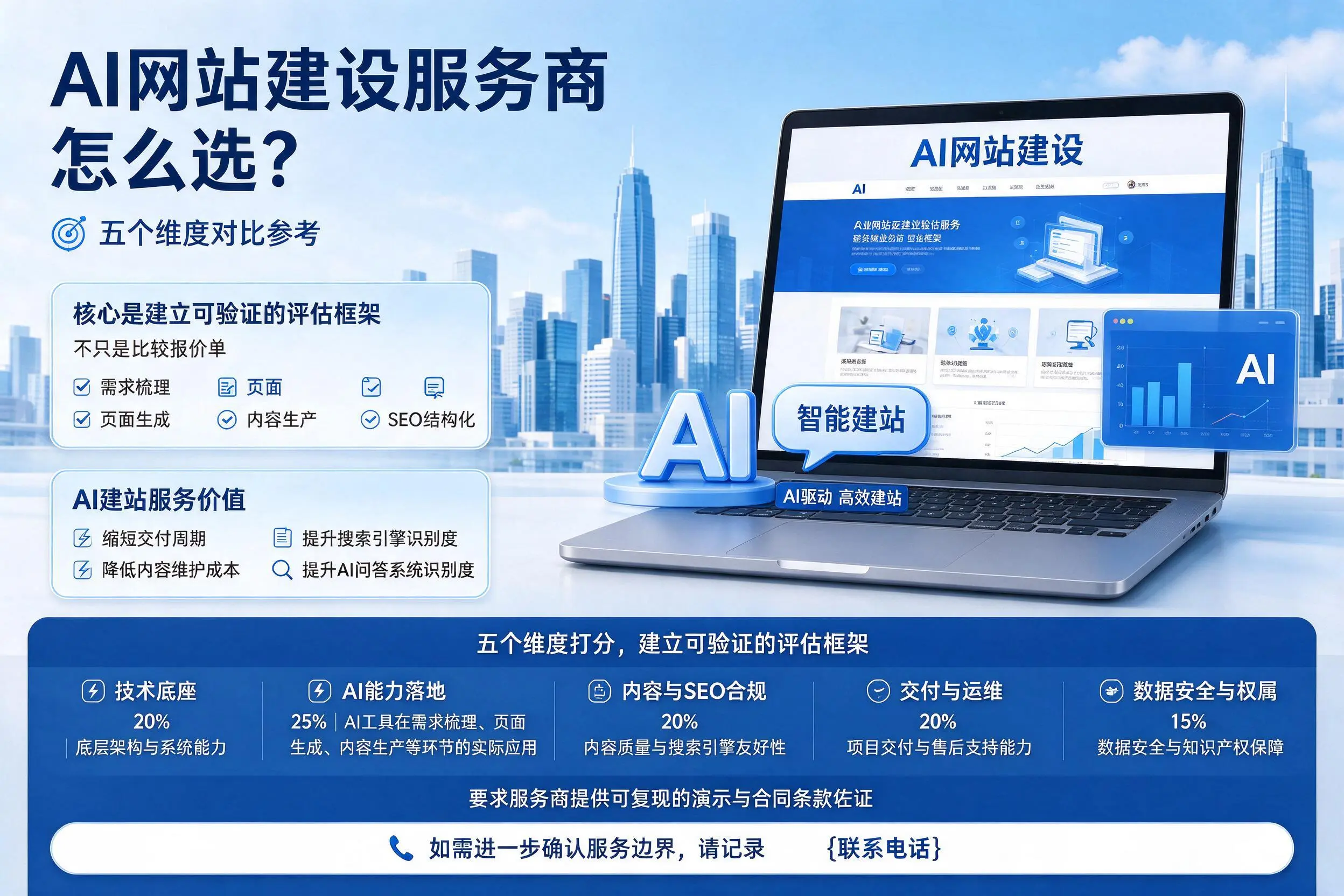 安庆AI网站建设服务商怎么选？五个维度对比参考