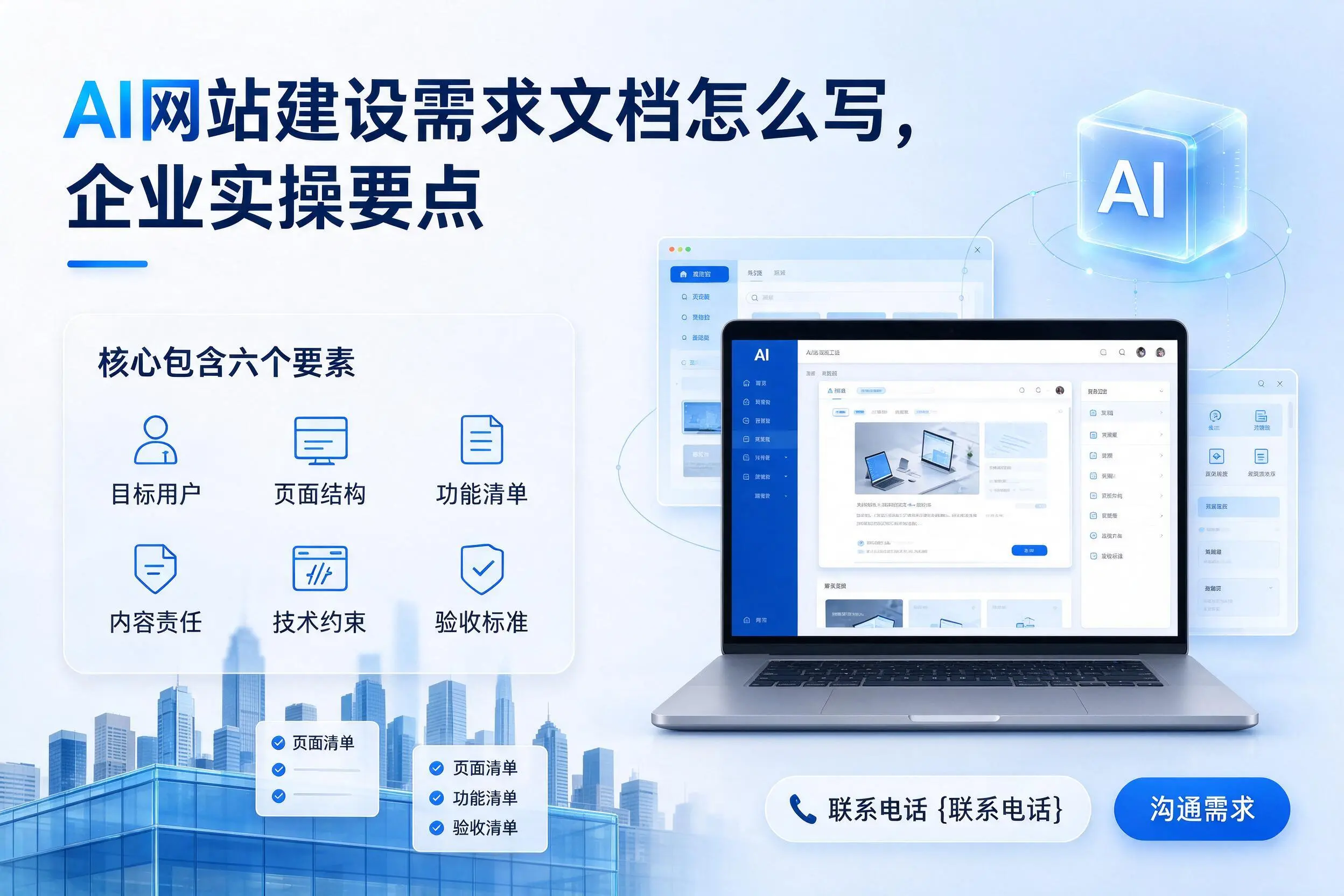 AI网站建设需求文档怎么写，安庆企业实操要点
