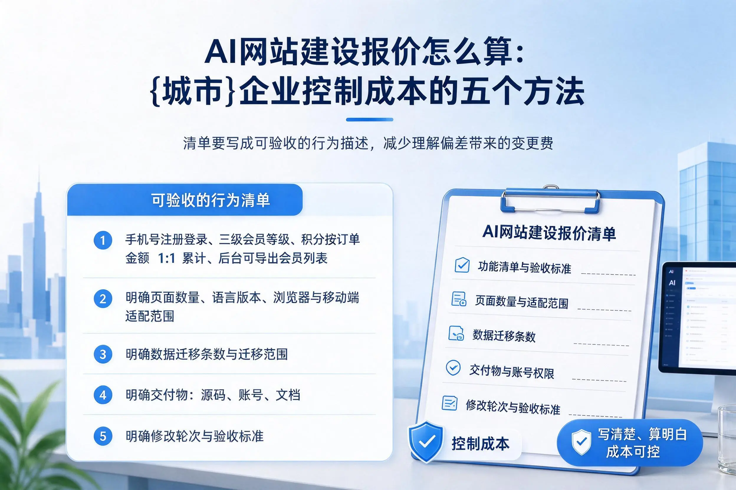 AI网站建设报价怎么算：安庆企业控制成本的五个方法
